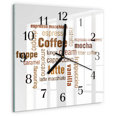 Orologio quadrato Caffè