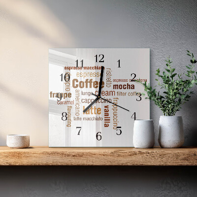 Orologio quadrato Caffè