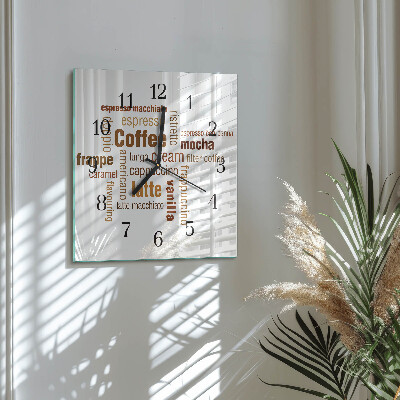 Orologio quadrato Caffè