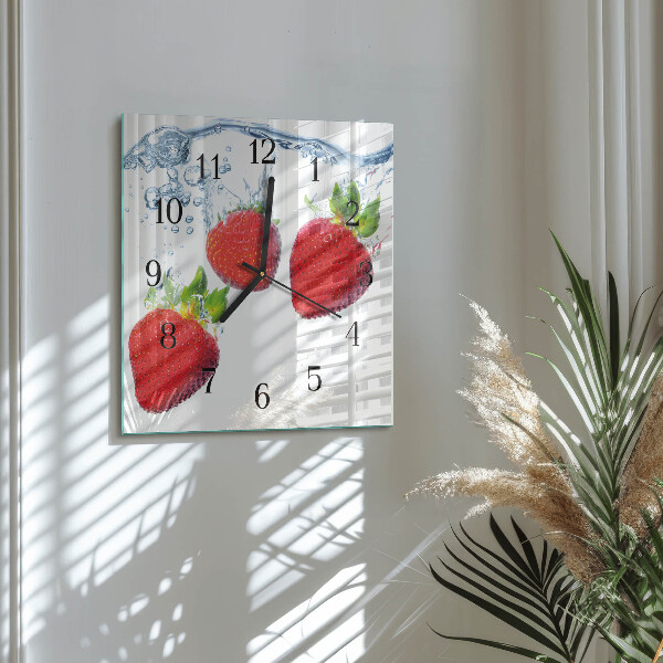 Orologio quadrato Fragole