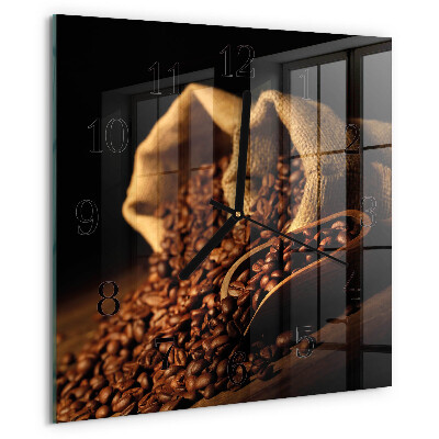 Orologio quadrato chicchi di caffè