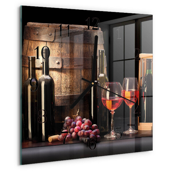 Orologio quadrato Botte di vino