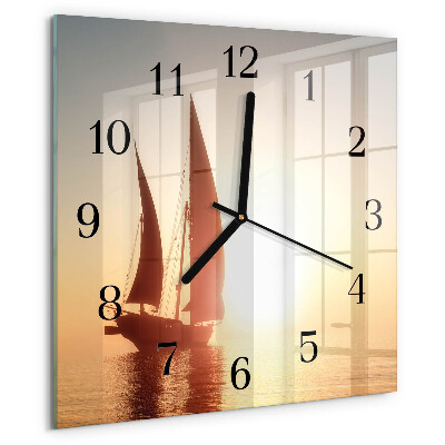 Orologio quadrato Barca a vela