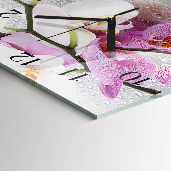 Orologio quadrato Orchidea