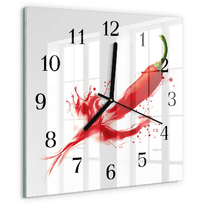 Orologio quadrato peperoncino