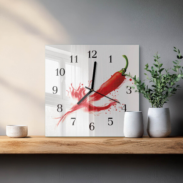 Orologio quadrato peperoncino