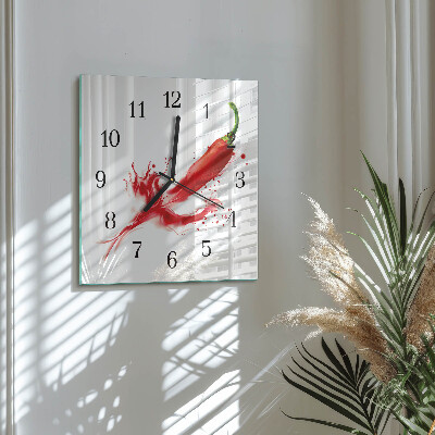 Orologio quadrato peperoncino
