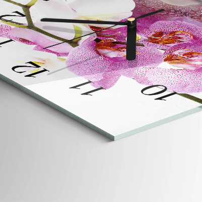 Orologio quadrato Orchidea