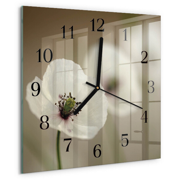 Orologio quadrato Papavero