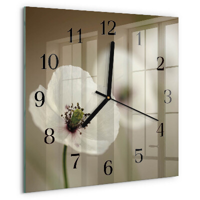 Orologio quadrato Papavero