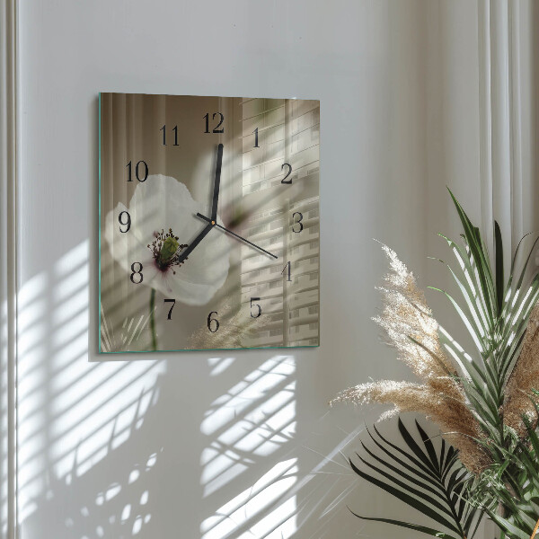 Orologio quadrato Papavero