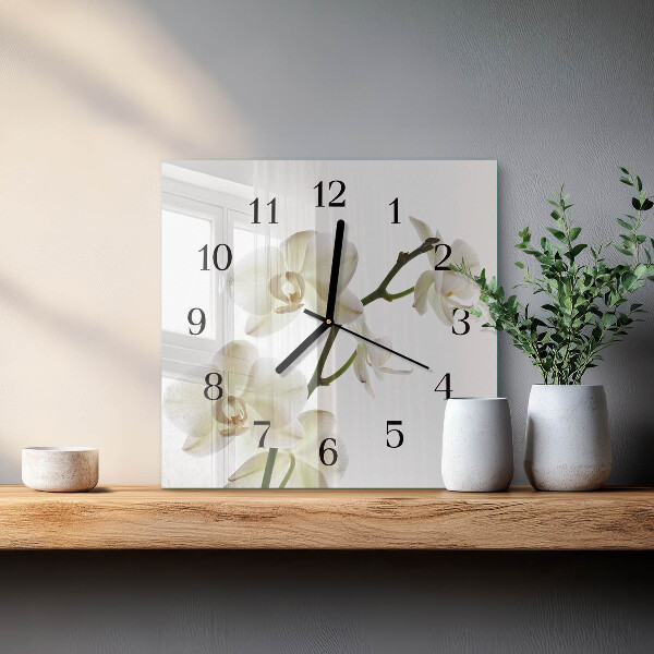 Orologio quadrato Orchidea