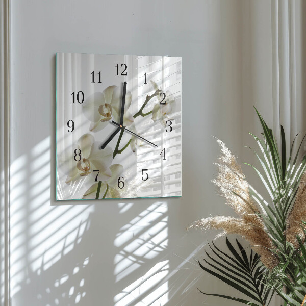 Orologio quadrato Orchidea