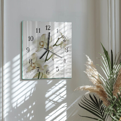 Orologio quadrato Orchidea