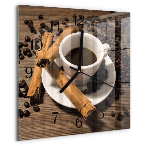 Orologio quadrato Caffè alla cannella