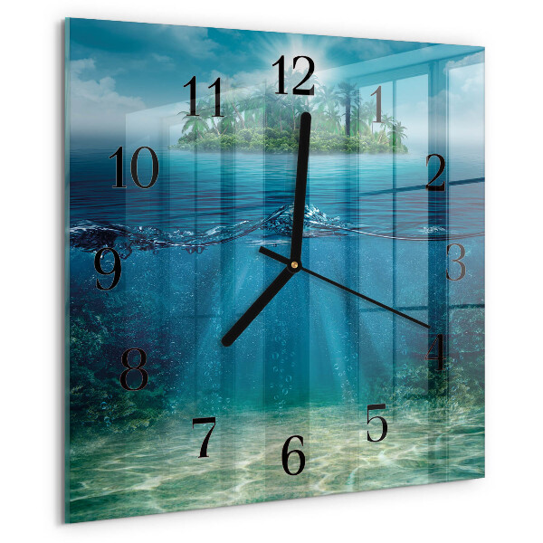Orologio quadrato fondale marino