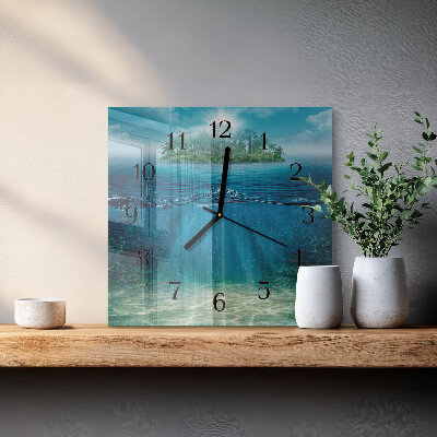 Orologio quadrato fondale marino