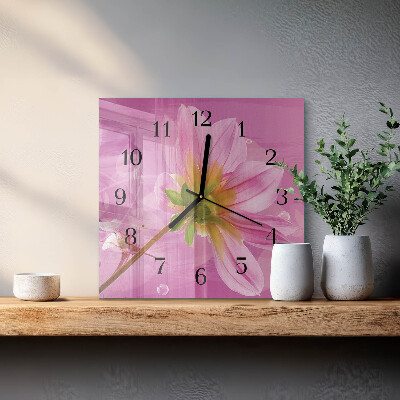 Orologio quadrato Fiore