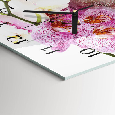 Orologio quadrato Orchidea