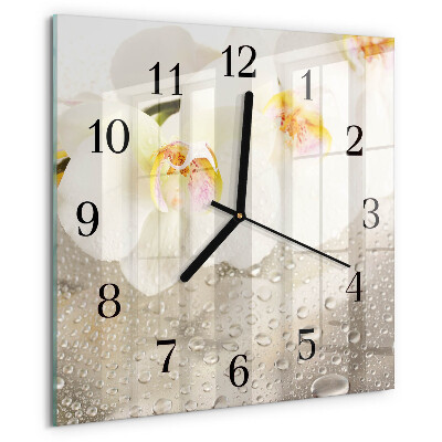 Orologio quadrato Orchidea