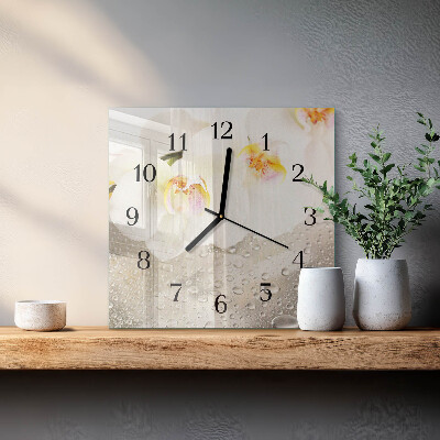 Orologio quadrato Orchidea