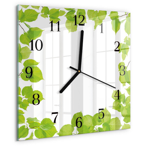Orologio quadrato Foglie