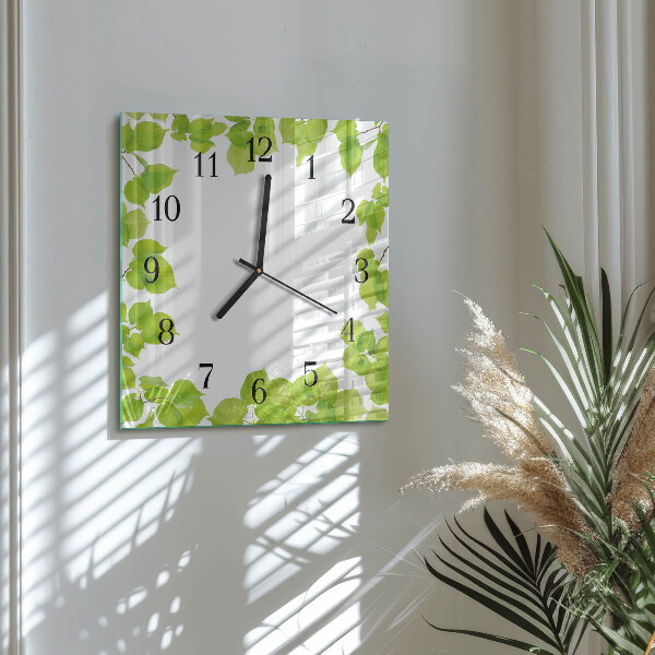 Orologio quadrato Foglie