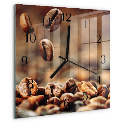 Orologio quadrato chicchi di caffè