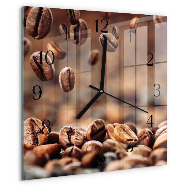 Orologio quadrato chicchi di caffè