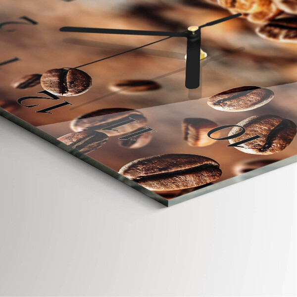 Orologio quadrato chicchi di caffè