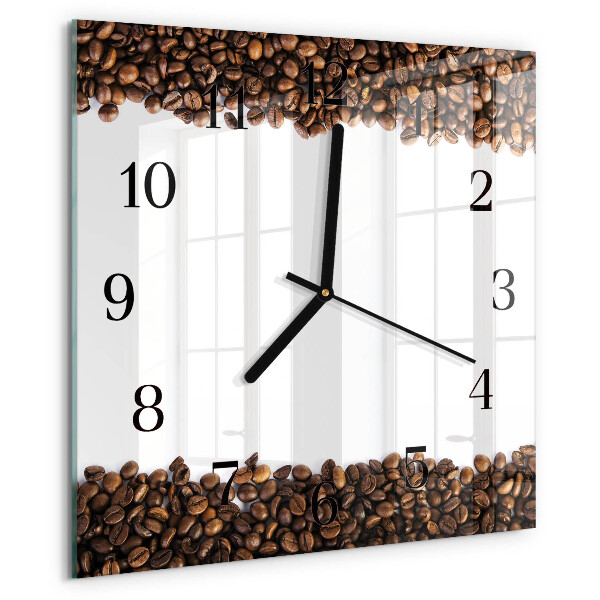 Orologio quadrato chicchi di caffè
