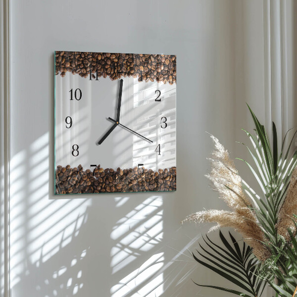 Orologio quadrato chicchi di caffè