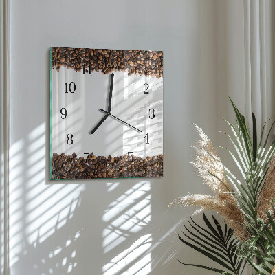 Orologio quadrato chicchi di caffè