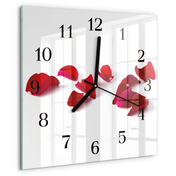 Orologio quadrato Petali di rosa