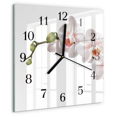 Orologio quadrato Orchidea