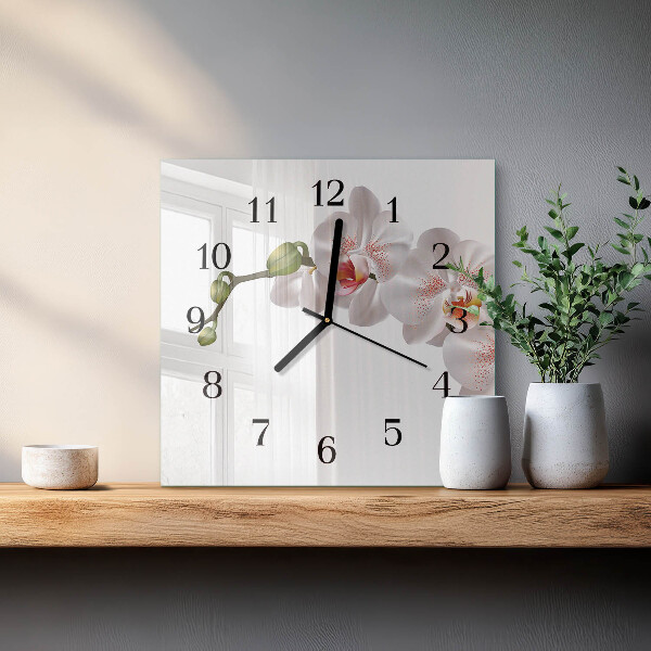 Orologio quadrato Orchidea