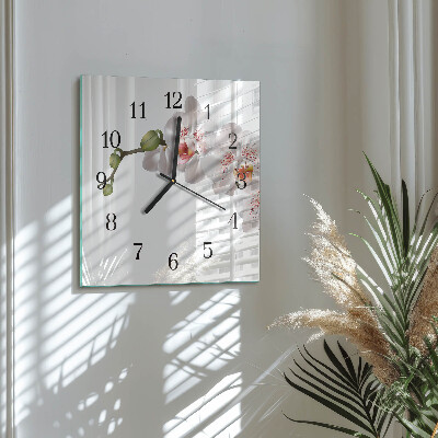 Orologio quadrato Orchidea