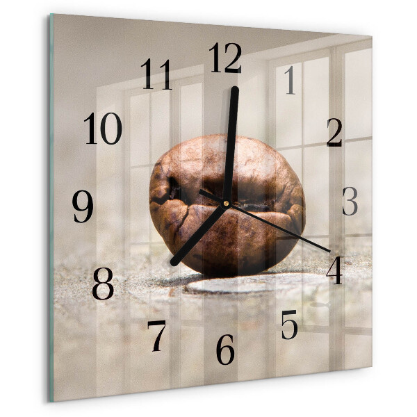 Orologio quadrato Chicco di caffè