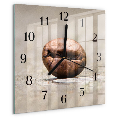 Orologio quadrato Chicco di caffè