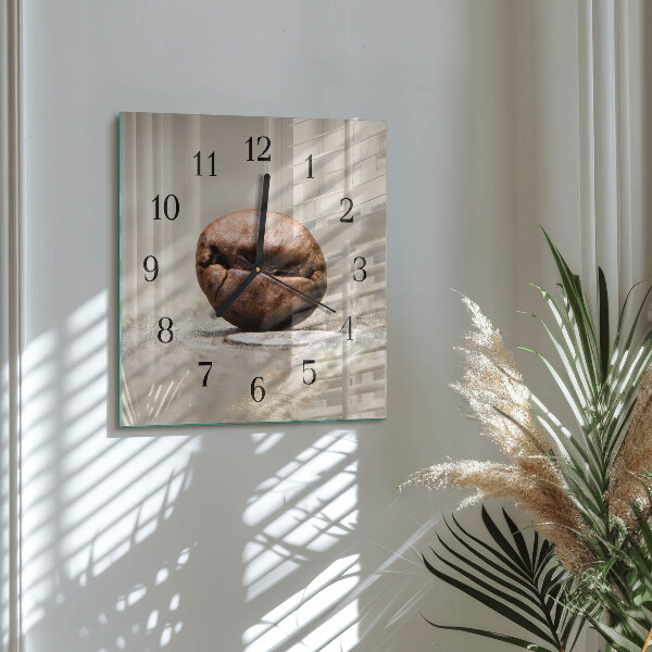 Orologio quadrato Chicco di caffè