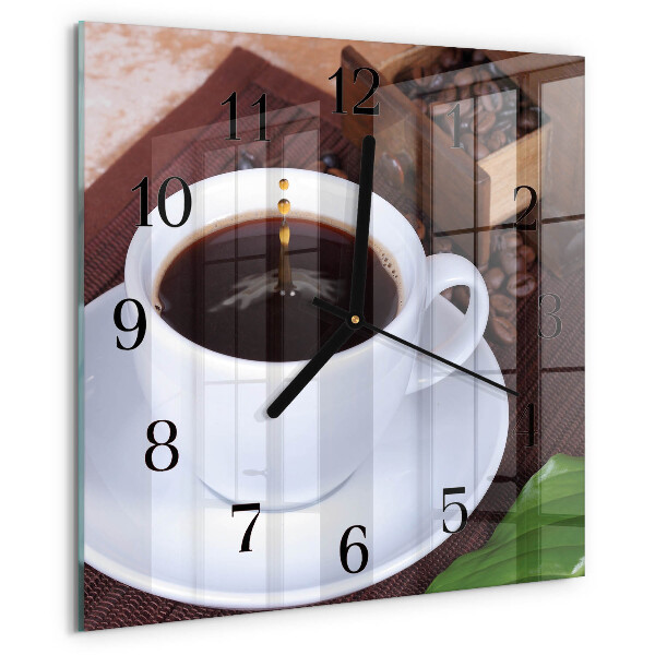 Orologio quadrato Caffè