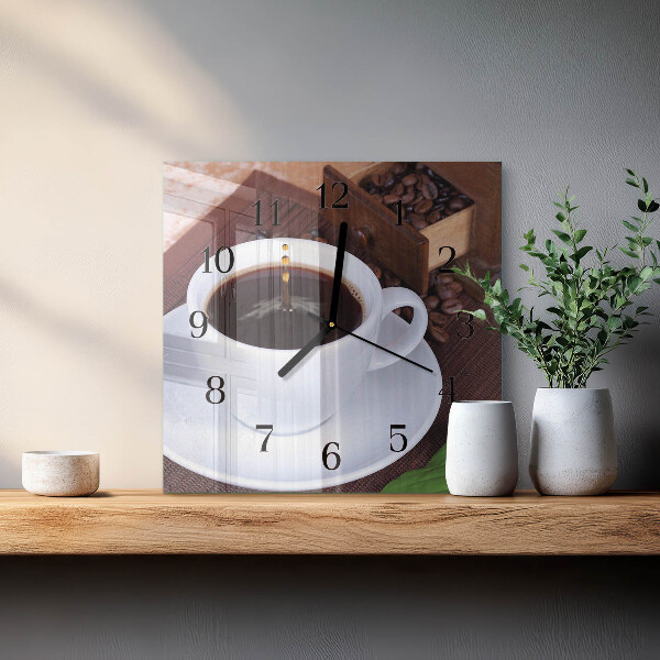 Orologio quadrato Caffè