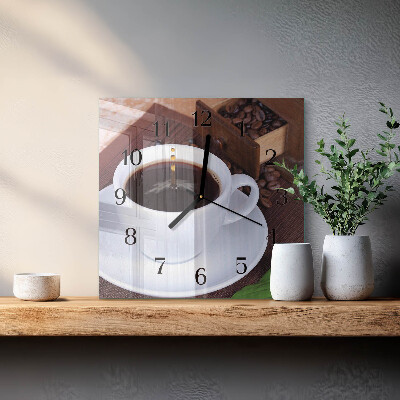 Orologio quadrato Caffè