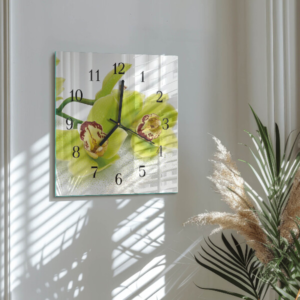 Orologio quadrato Orchidea