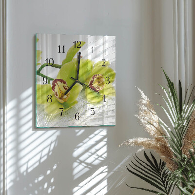 Orologio quadrato Orchidea