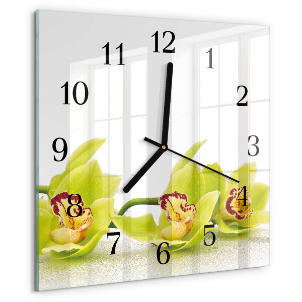 Orologio quadrato Orchidea