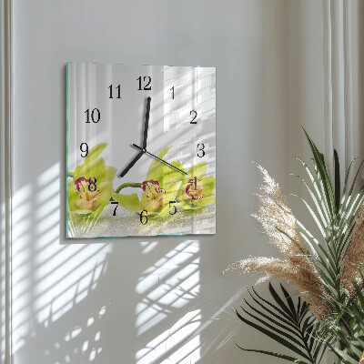 Orologio quadrato Orchidea