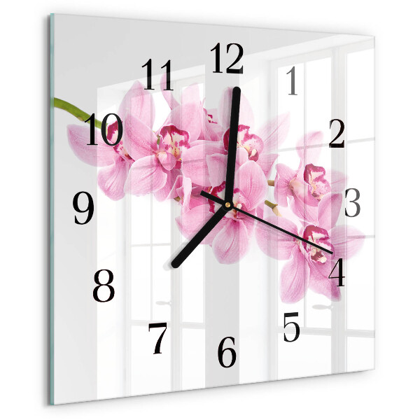 Orologio quadrato Orchidea