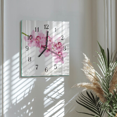 Orologio quadrato Orchidea