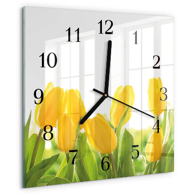 Orologio quadrato Tulipani
